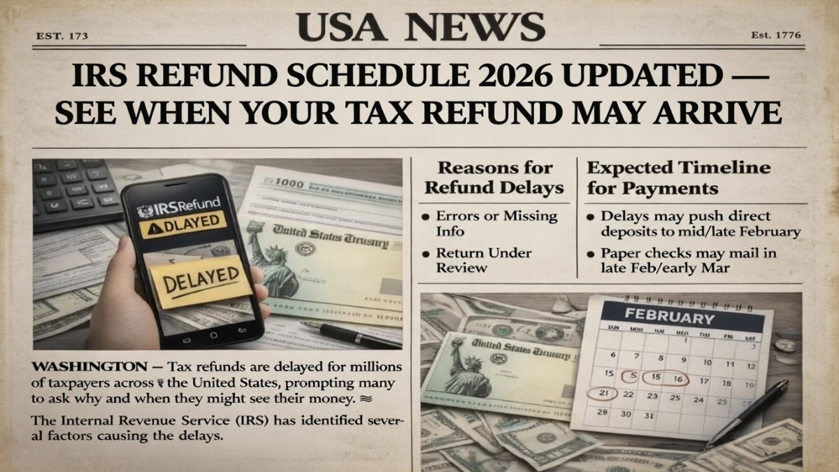 IRS refund schedule 2026
