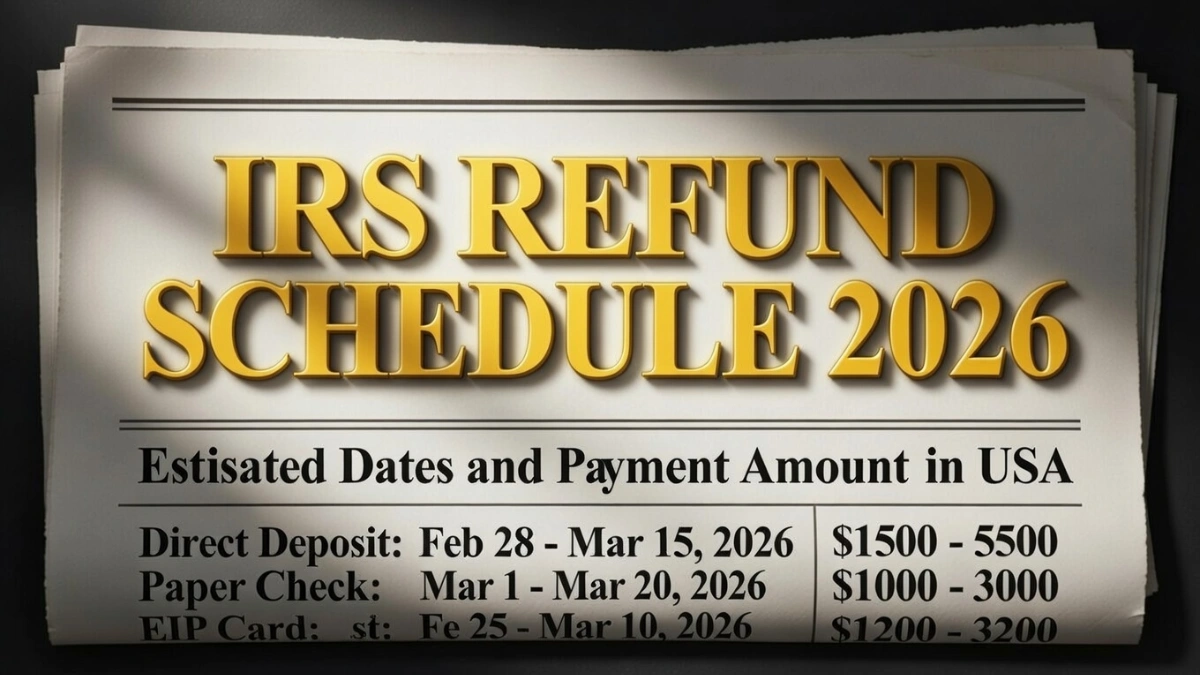 Tax refund schedule USA